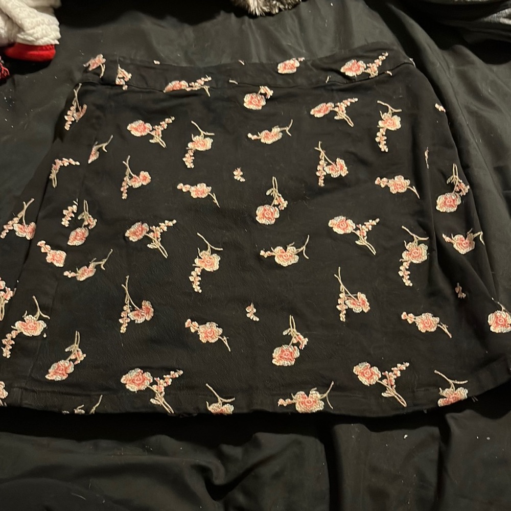 Blue rain Floral skirt